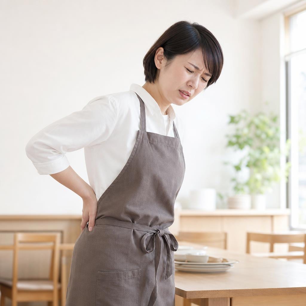 立ち仕事による腰痛イメージ