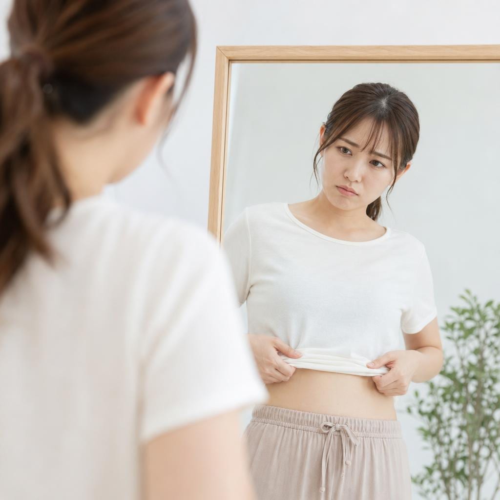 産後の体型の変化イメージ