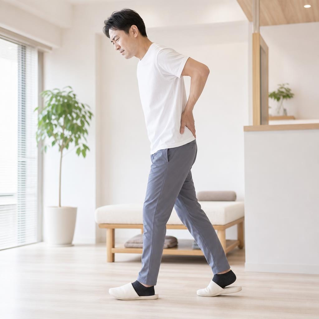 歩行時の脚の違和感イメージ