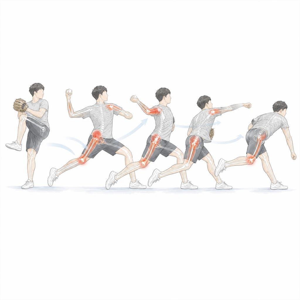 動作解析(身体の使い方)の医学イラスト