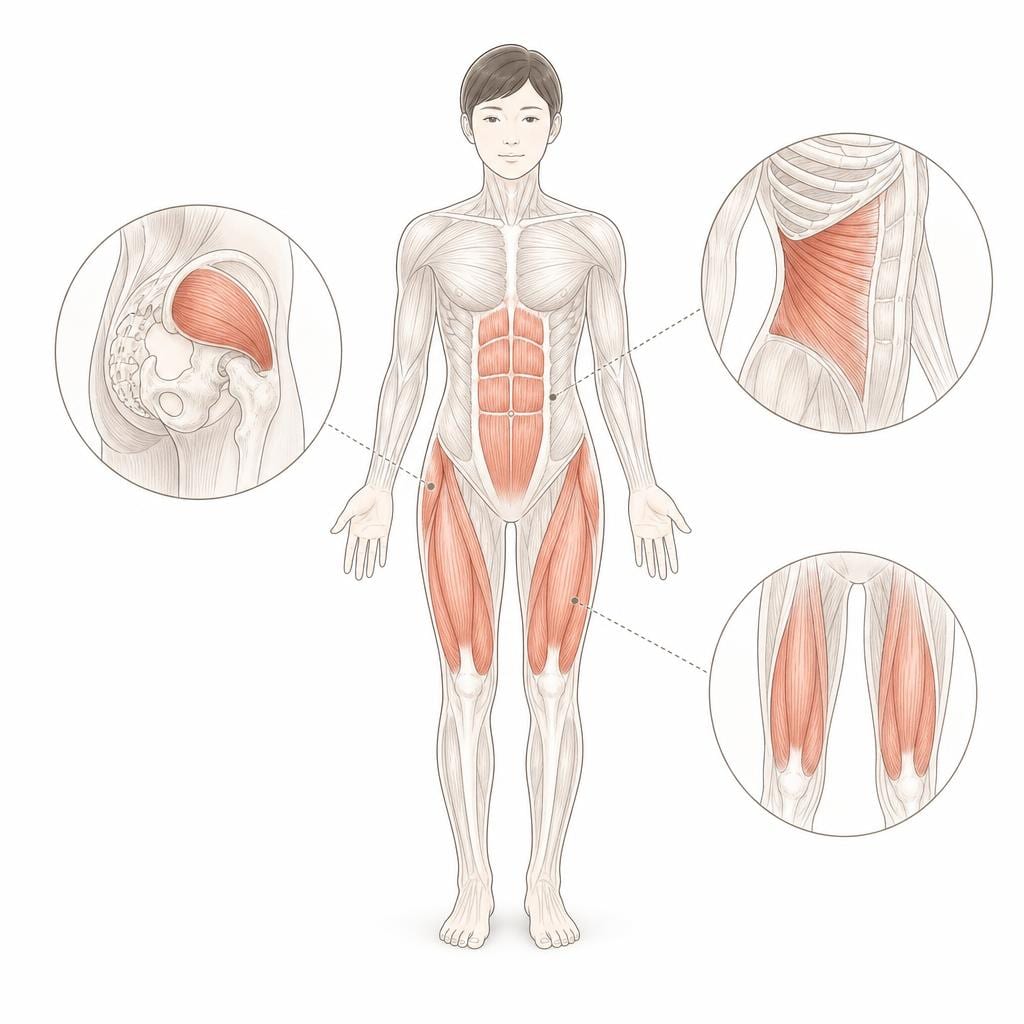 筋力・安定性不足の医学イラスト