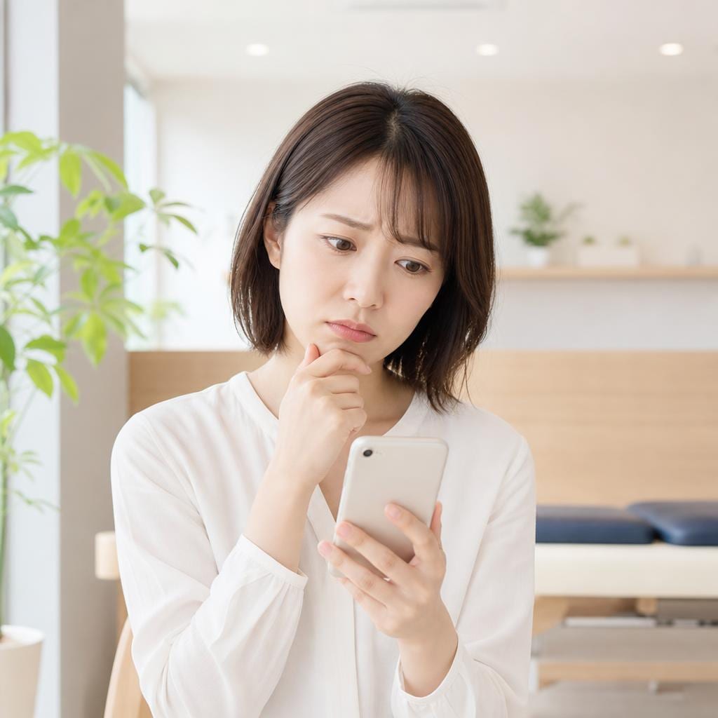 通院先に悩む様子